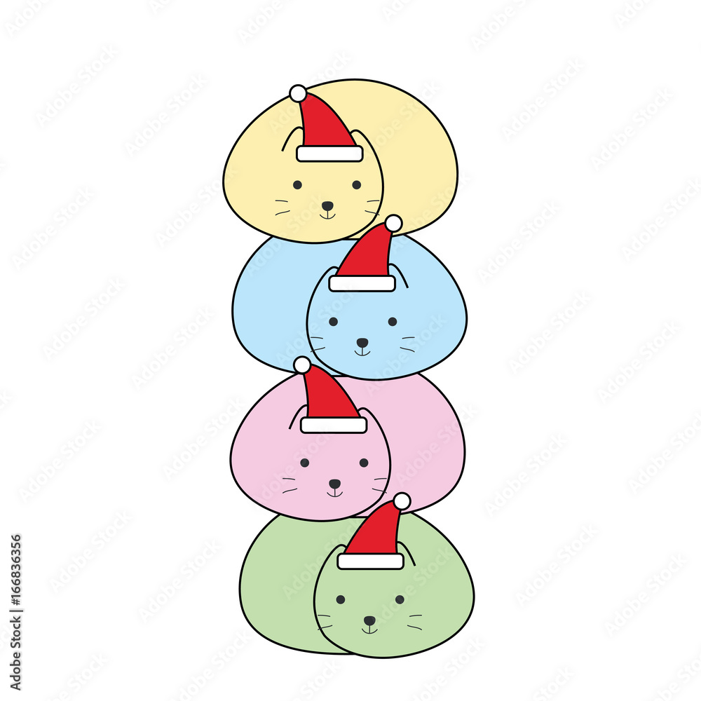 christmas cats doodle christmas cats doodle