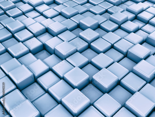Blue 3d cubes background