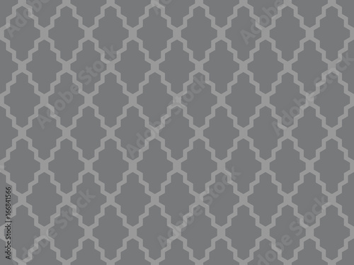 Seamless gray moroccan geometric african pattern vector