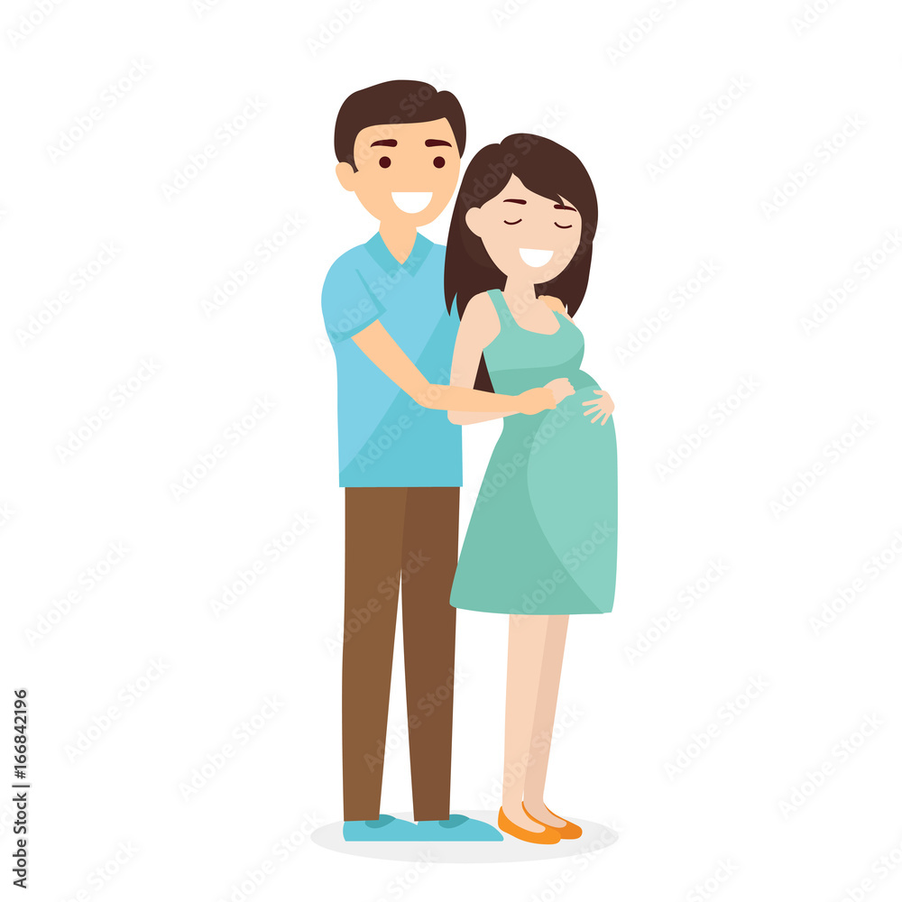 pregnant lady and man pregnant lady and man