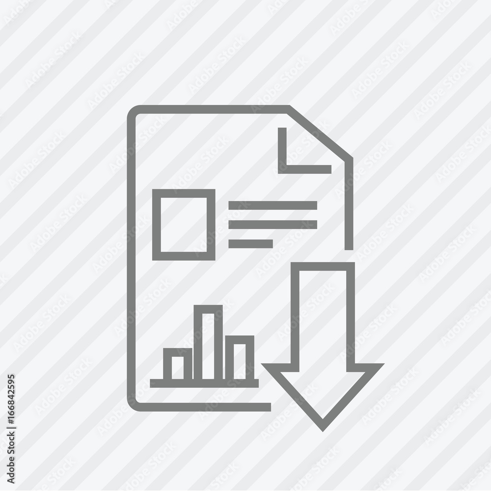 Report line icon. Vector illustration. Report line icon. Vector illustration.