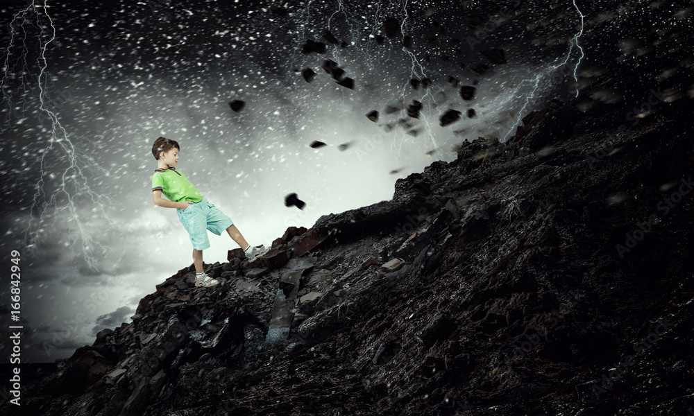 Do not let your child walking around. Mixed media