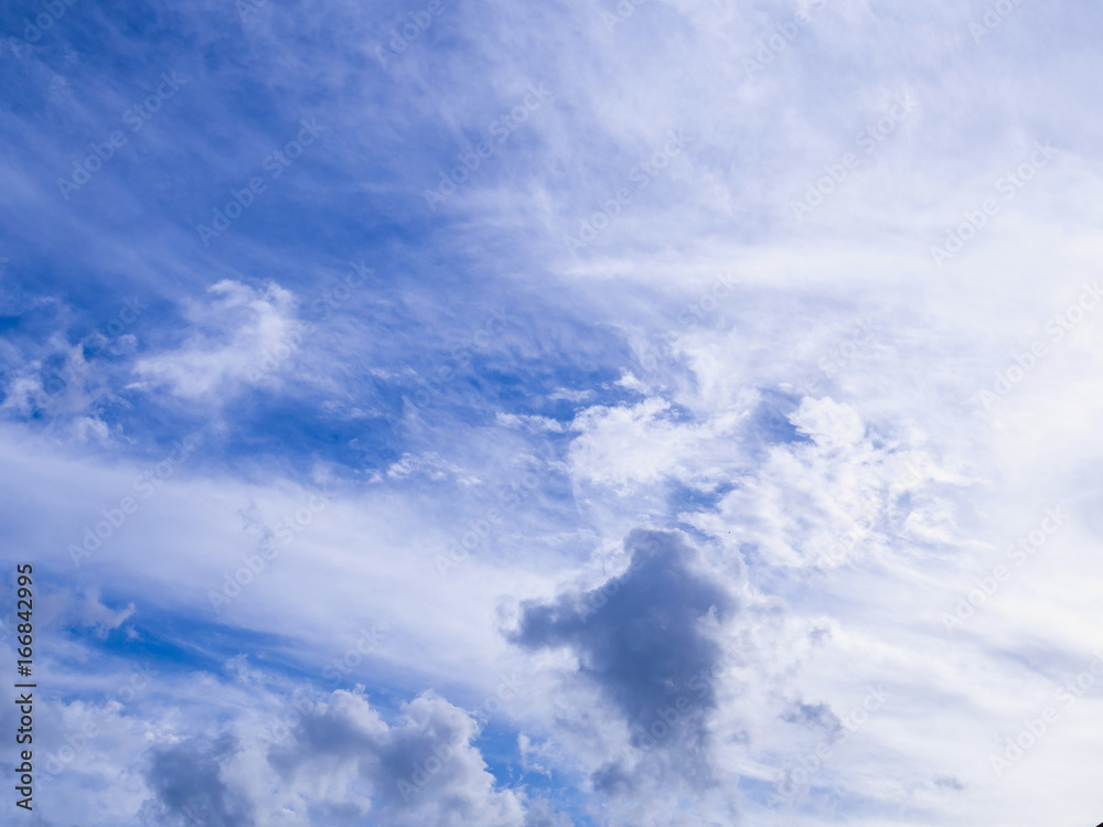 blue sky with clouds nature abstract background