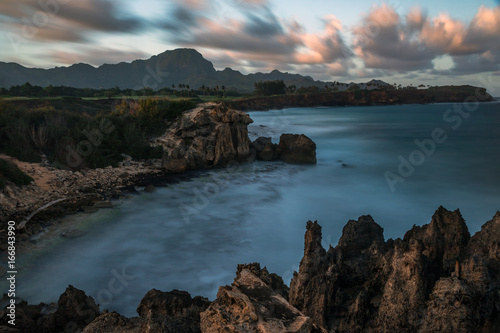 Kauai sunset from cliffs