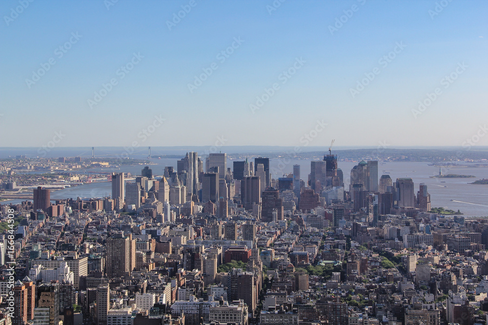 Obraz premium New York: View on the financial district