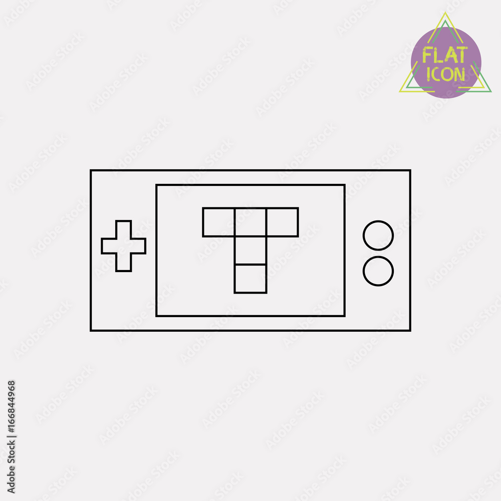 Game joystick line icon