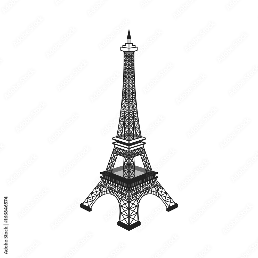 Eiffel tower vector illustration ,Paris. Icon design