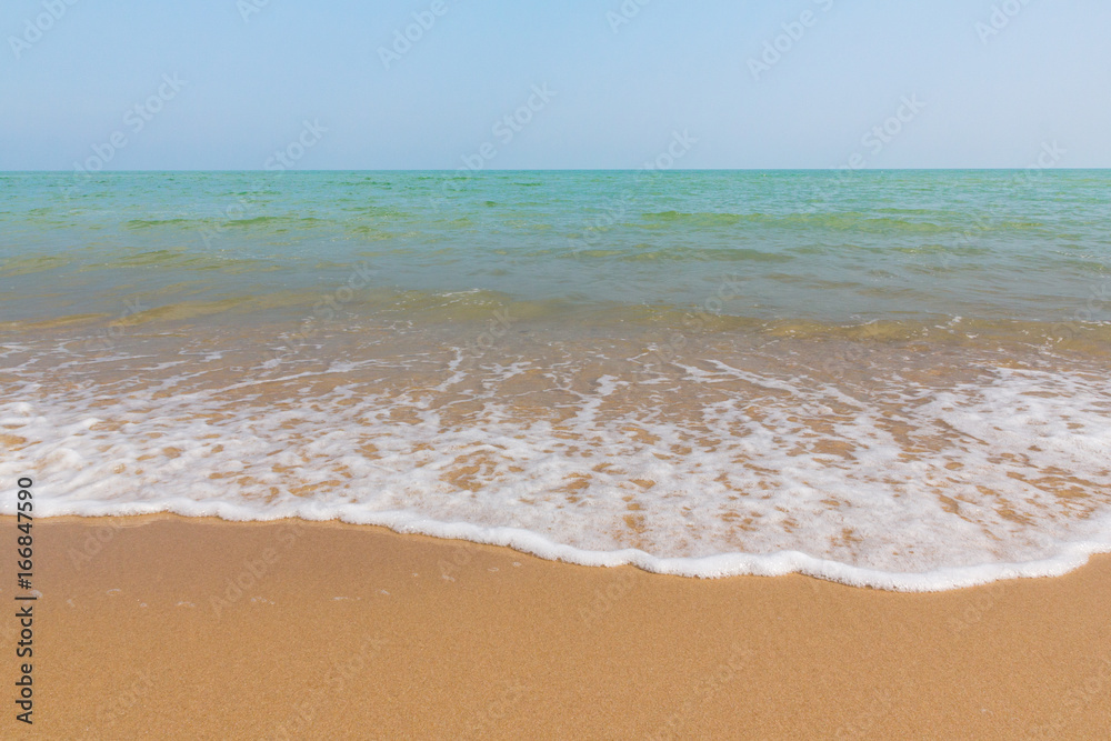 landscape sea wave on the beach