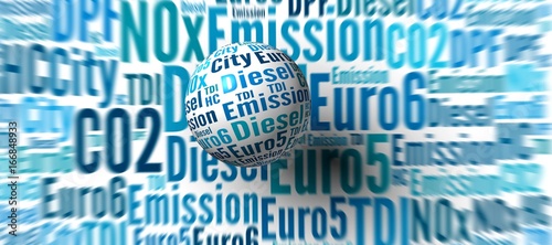 Diesel Particle Globe and background