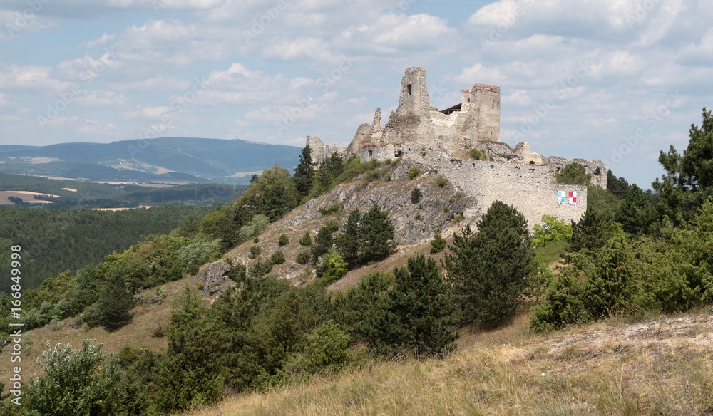 Cachticky hrad - castle ruin in western Slovakia
