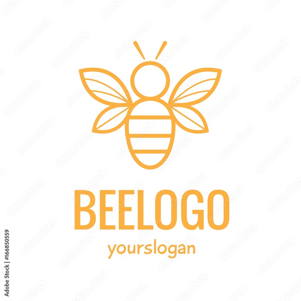 Simple And Unique Bee Logo For Company, Corporate And Business. Vector Isolated Simple And Unique Bee Logo For Company, Corporate And Business. Vector Isolated