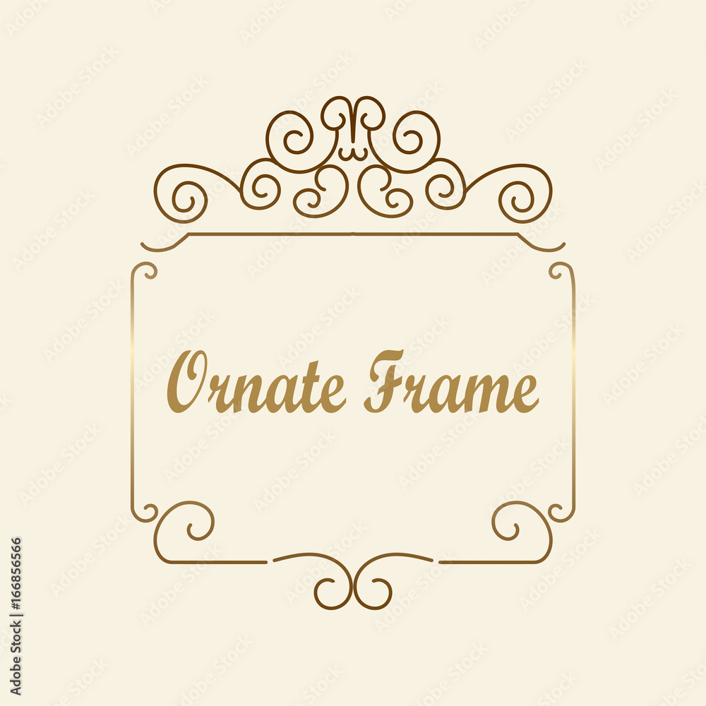 Vector decorative element for design. Frame template with place for text. Fine floral border. Lace decor. Elegant art for birthday and greeting card, wedding invitation.