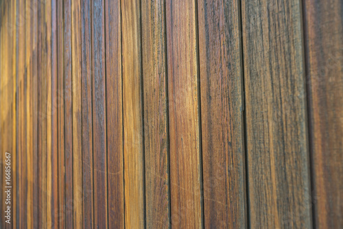 Wood panel texture on the wall at golden hour