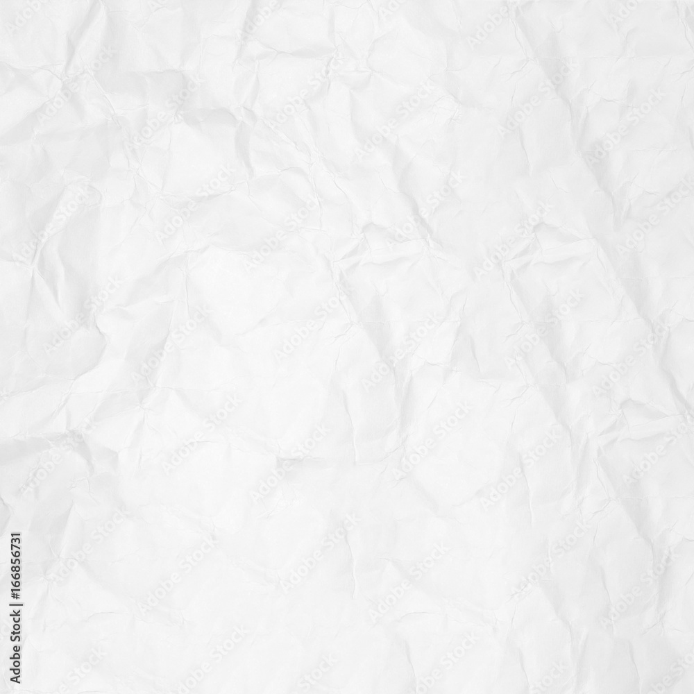 Obraz premium Crumpled white paper texture background for business education and communication concept design.