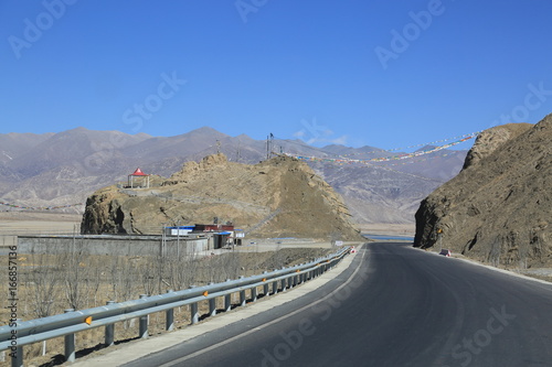 curve highway road in tibet