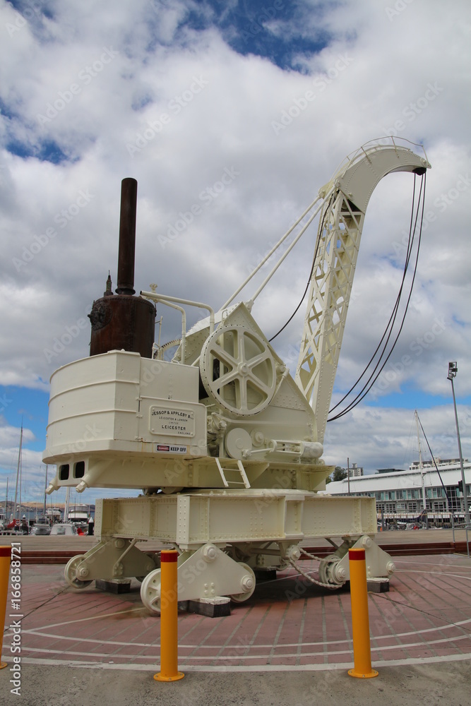 Obraz premium Kran im Hafen von Hobart