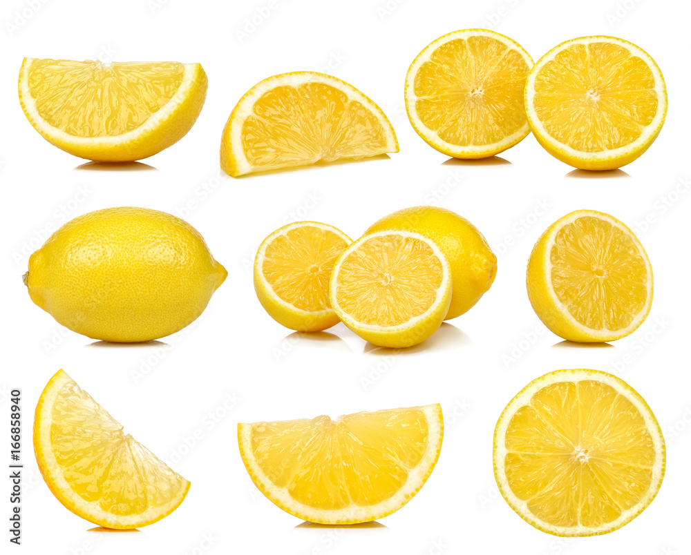 Collection of lemon isolated on white background Collection of lemon isolated on white background