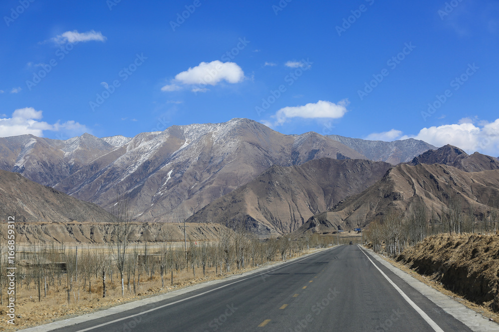 curve highway road in tibet