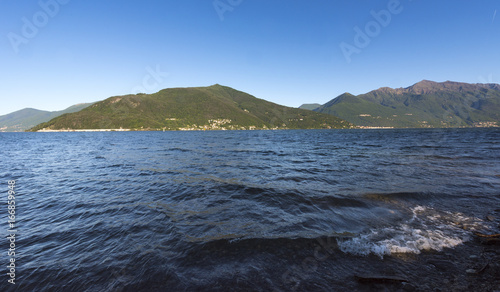 View from Maccagno to the southern part of Lake Maggiore - Maccagno  Lake Maggiore  Varese  Lombardy  Italy