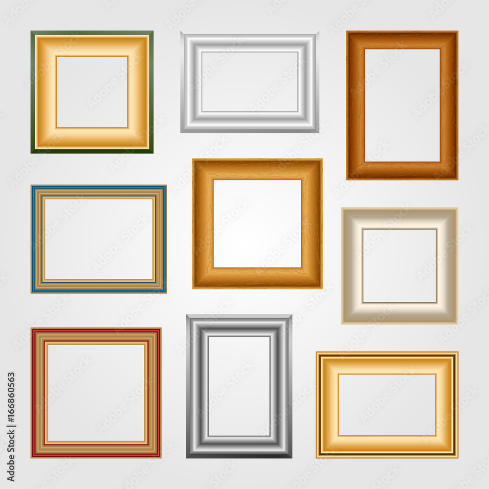 Vector set of picture frames.