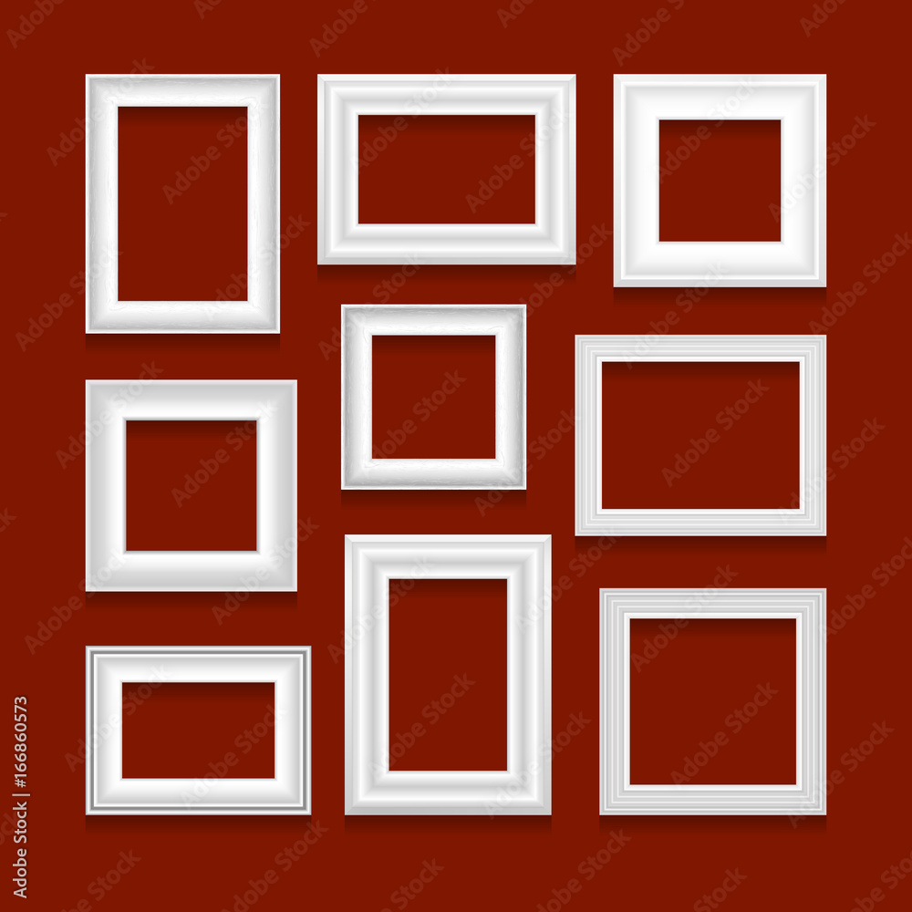 Vector set of picture frames. Vector set of picture frames.