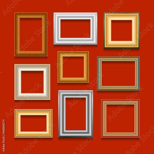 Vector set of picture frames.