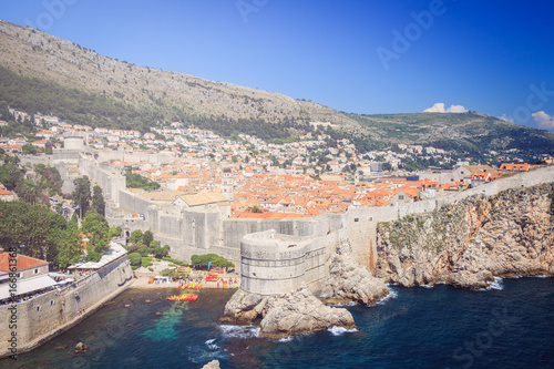 Fototapeta Naklejka Na Ścianę i Meble -  The Old Town of Dubrovnik as seen from Lovrijenac fort