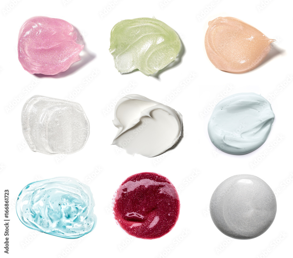 smear paint of cosmetic products smear paint of cosmetic products