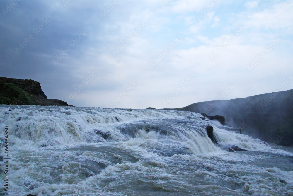 The Gullfoss waterfall in Iceland The Gullfoss waterfall in Iceland