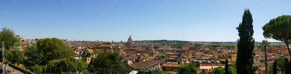 Rome panoramic view from Villa Borghese.
