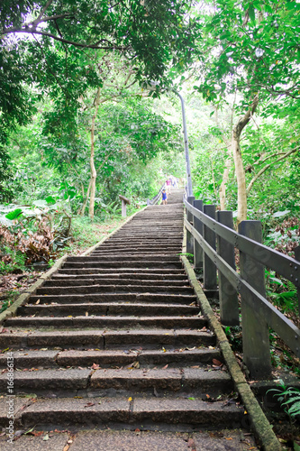 Close up of Stone Staircase to elephant mountain