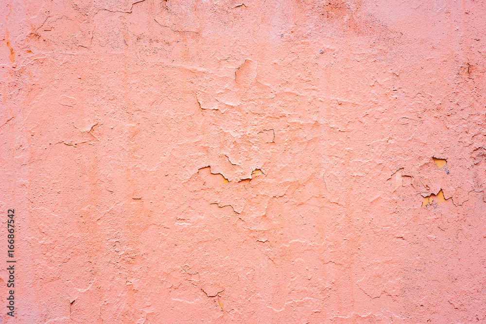 broken wall background with pink tone