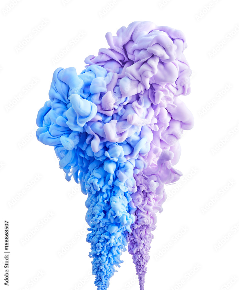 Ink in water isolated on white background Ink in water isolated on white background