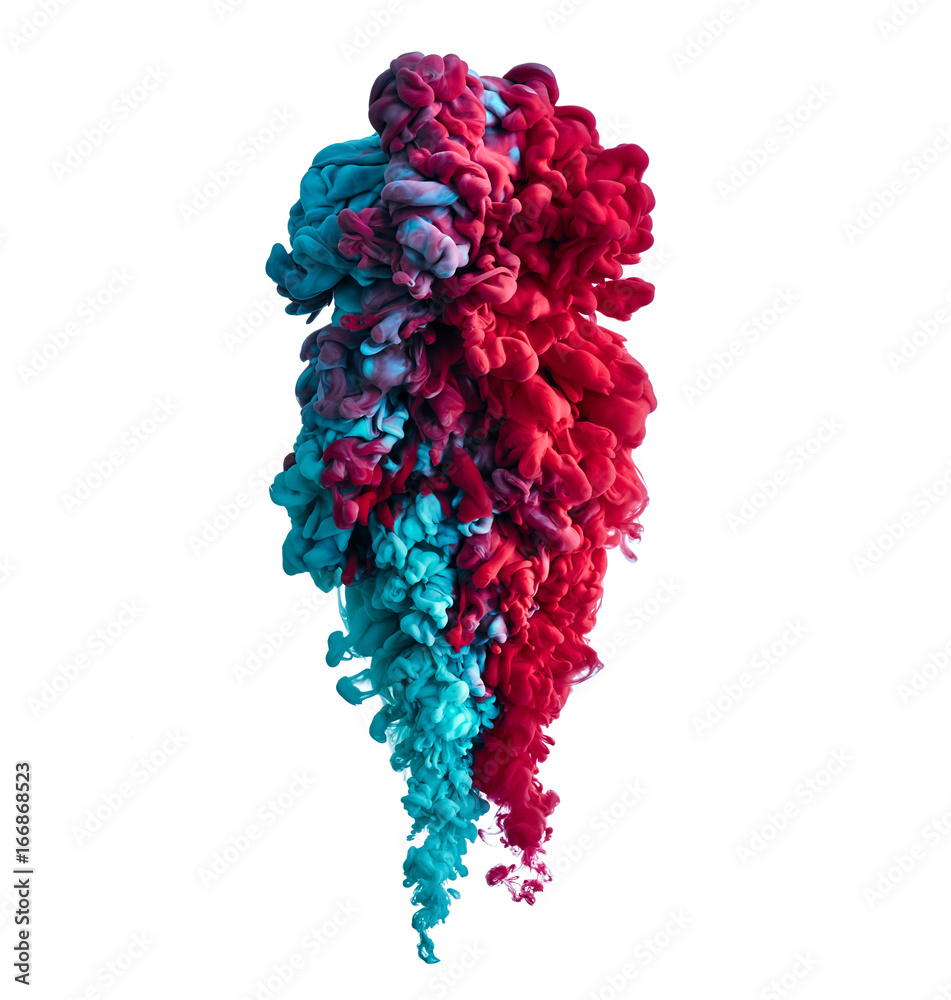 Ink drop in water isolated on white background StockFoto Adobe Stock