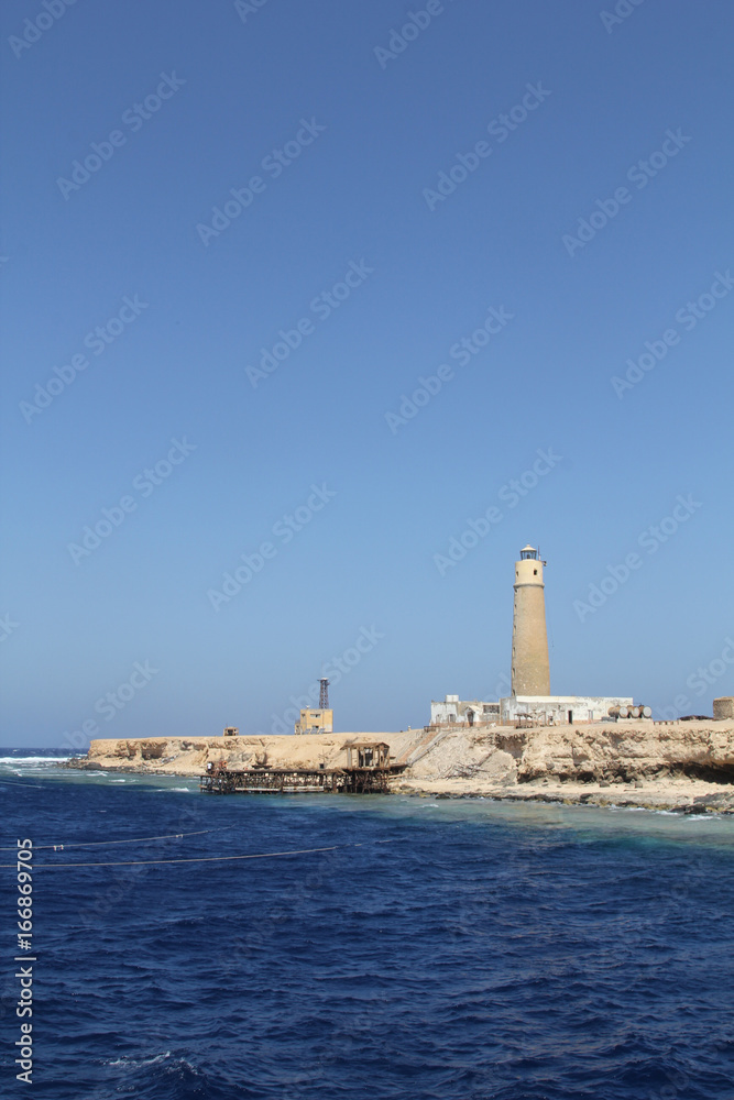 Egypt, Red Sea: The lighthouse of Big Brother Island