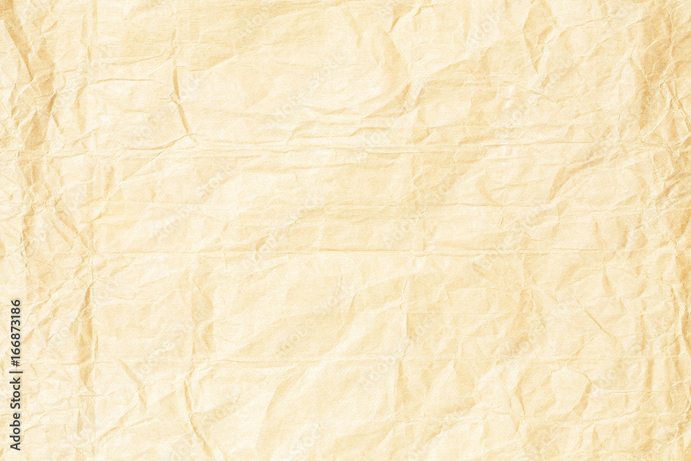 Yellow crumpled paper texture