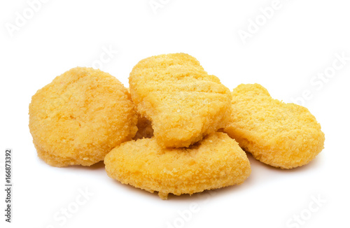 Instant food raw chicken nuggets ready for cooking