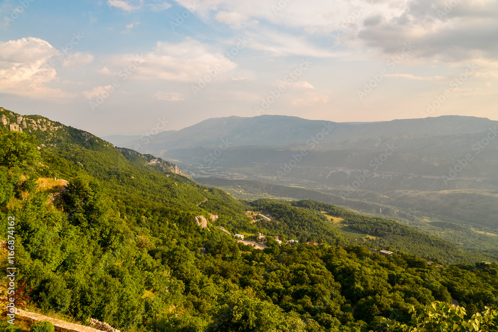 Obraz premium View on mountains from Ostrog monastery