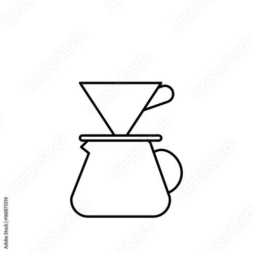 pour over coffee maker icon. vector illustration