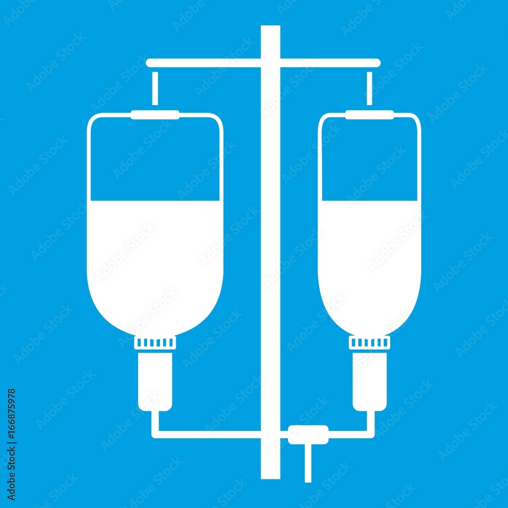 Intravenous infusion icon white Intravenous infusion icon white