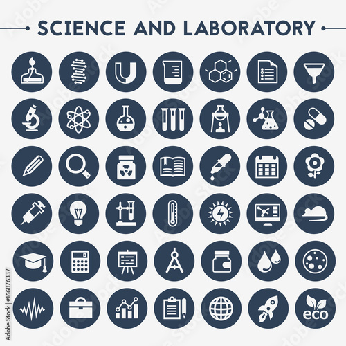 Science and Laboratory icon set