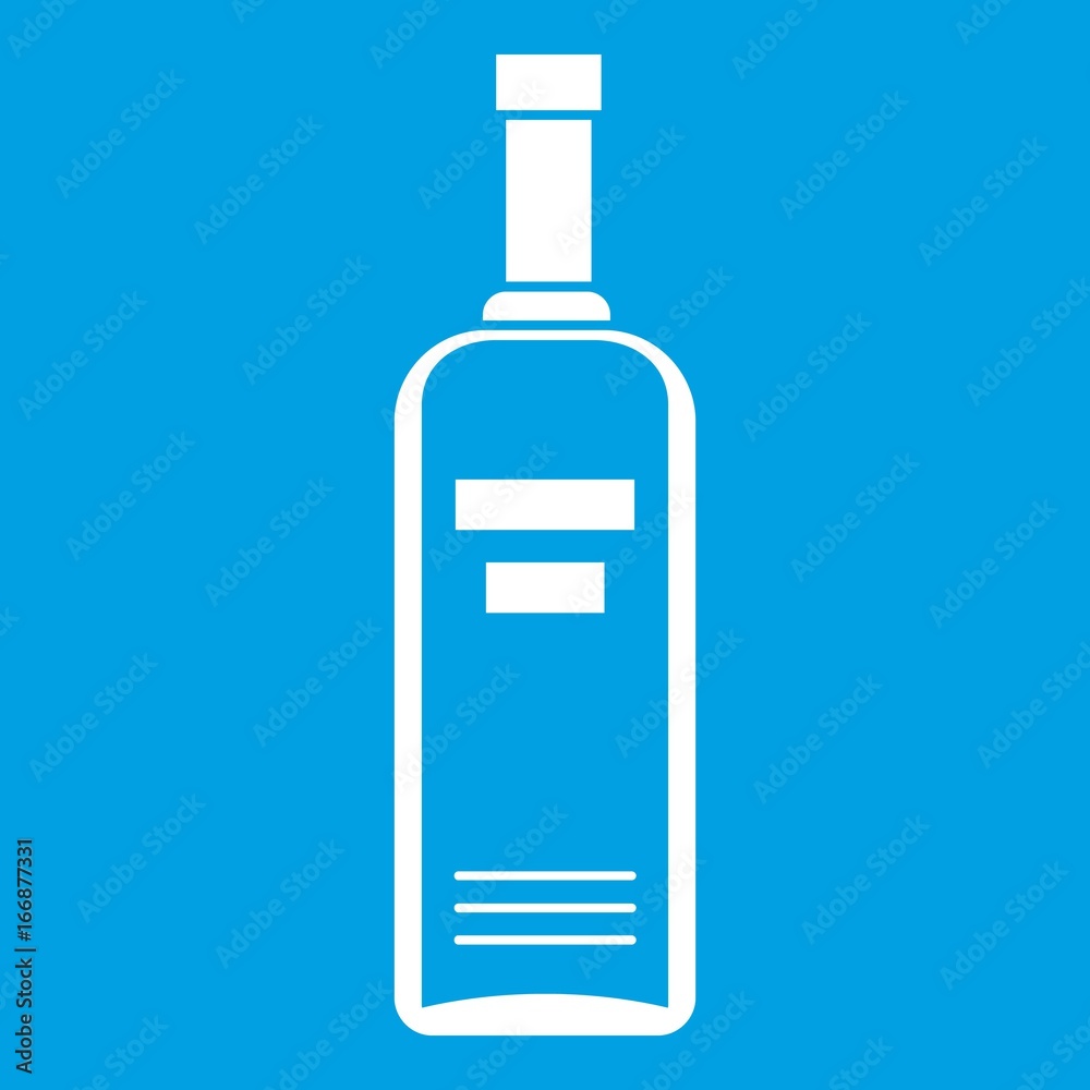 Bottle of vodka icon white Bottle of vodka icon white