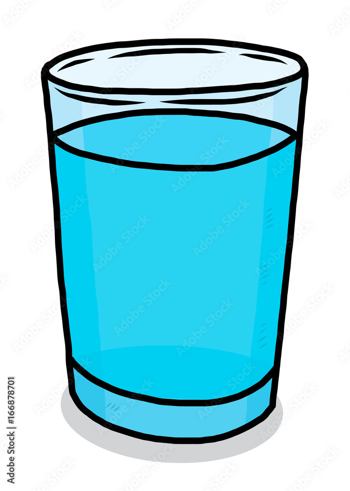 glass of water / cartoon vector and illustration, hand drawn style,  isolated on white background. Stock Vector | Adobe Stock