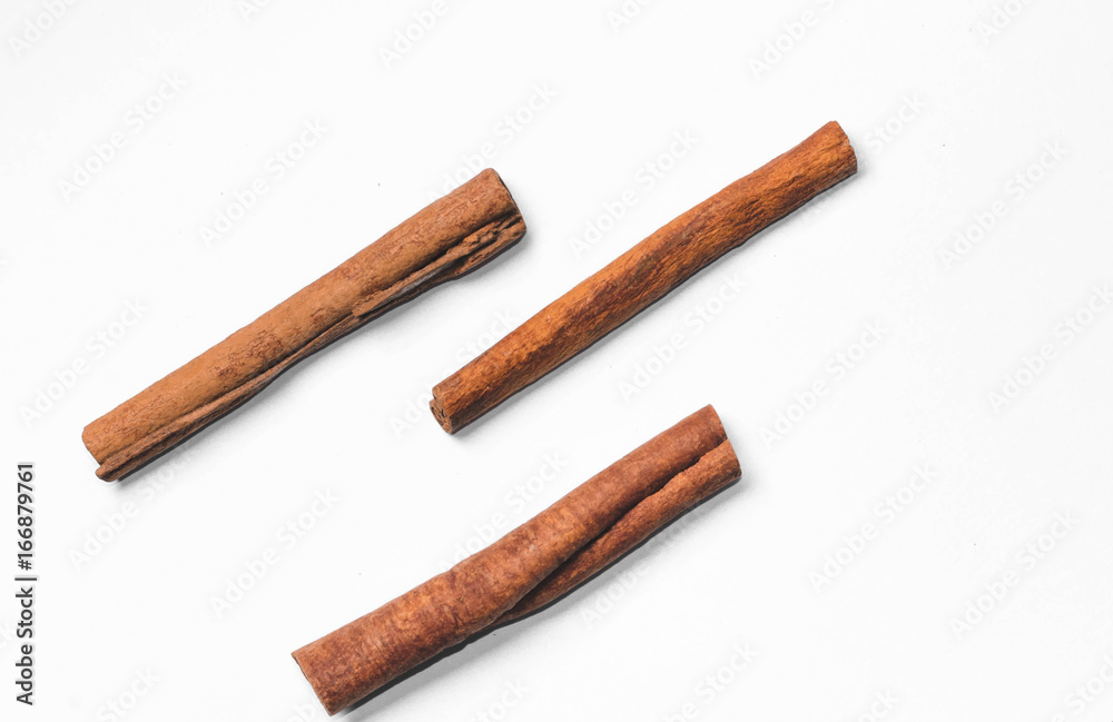 Several cinnamon sticks, isolate Several cinnamon sticks, isolate