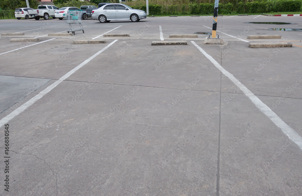 empty space for cars ,outdoor car parking .