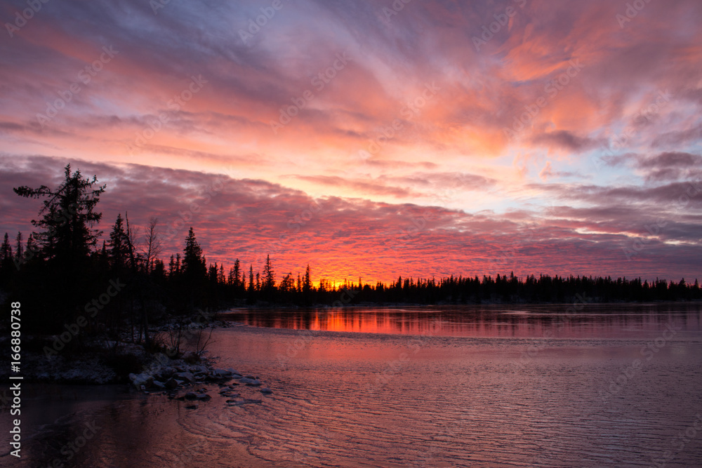 sunset, landscape and hiking in scandinavia sunset, landscape and hiking in scandinavia