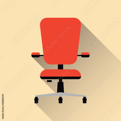 Office chair. Flat design. Vector illustration.