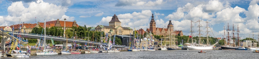 Szczecin, Poland-August 2017:Tall ship races finale 2017