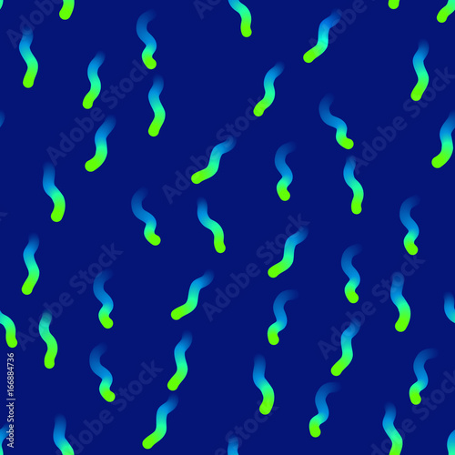 Abstract seamless pattern. Background gradient glowing worms. Blue abstract background with glowing blue-green worms gradient for designers and illustrators. Background gradient vector illustration