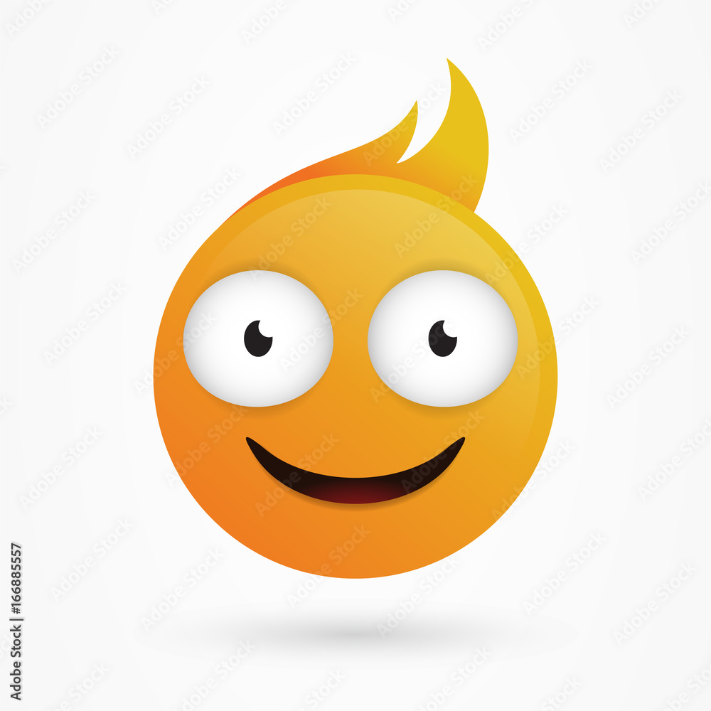 emoticon showing happy face, smiling yellow emoticon